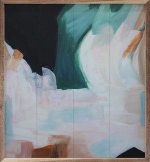 Abstract Green In White Ice By Annette Beraud-Battaglia